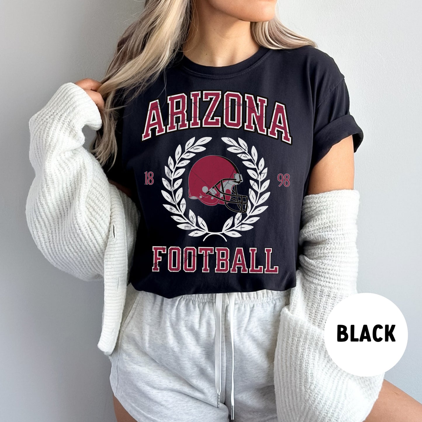 Arizona Football Shirt - Vintage Retro Cardinal Gift Tee For Football Fans