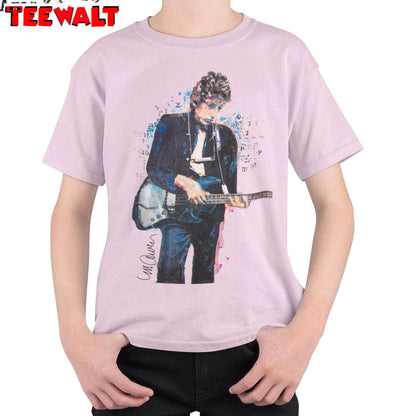 Bob Dylan New Rare Shirt, Trendy Bob Dylan Legend Singer Short Sleeve Crewneck