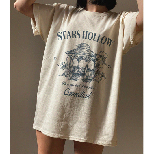 Stars Hollow Vintage Style Tee Where You Lead I Will Follow