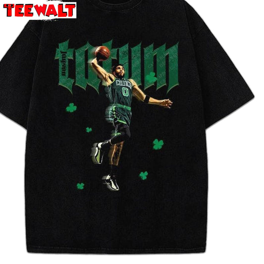 Boston Basketball Lucky Clover Sweatshirt , Trendy Jayson Tatum Shirt Tank Top