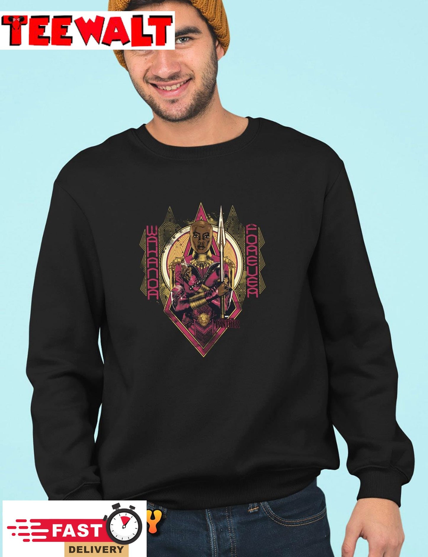 Marvel Black Panther Wakanda Forever Okoye Rises Sweatshirt