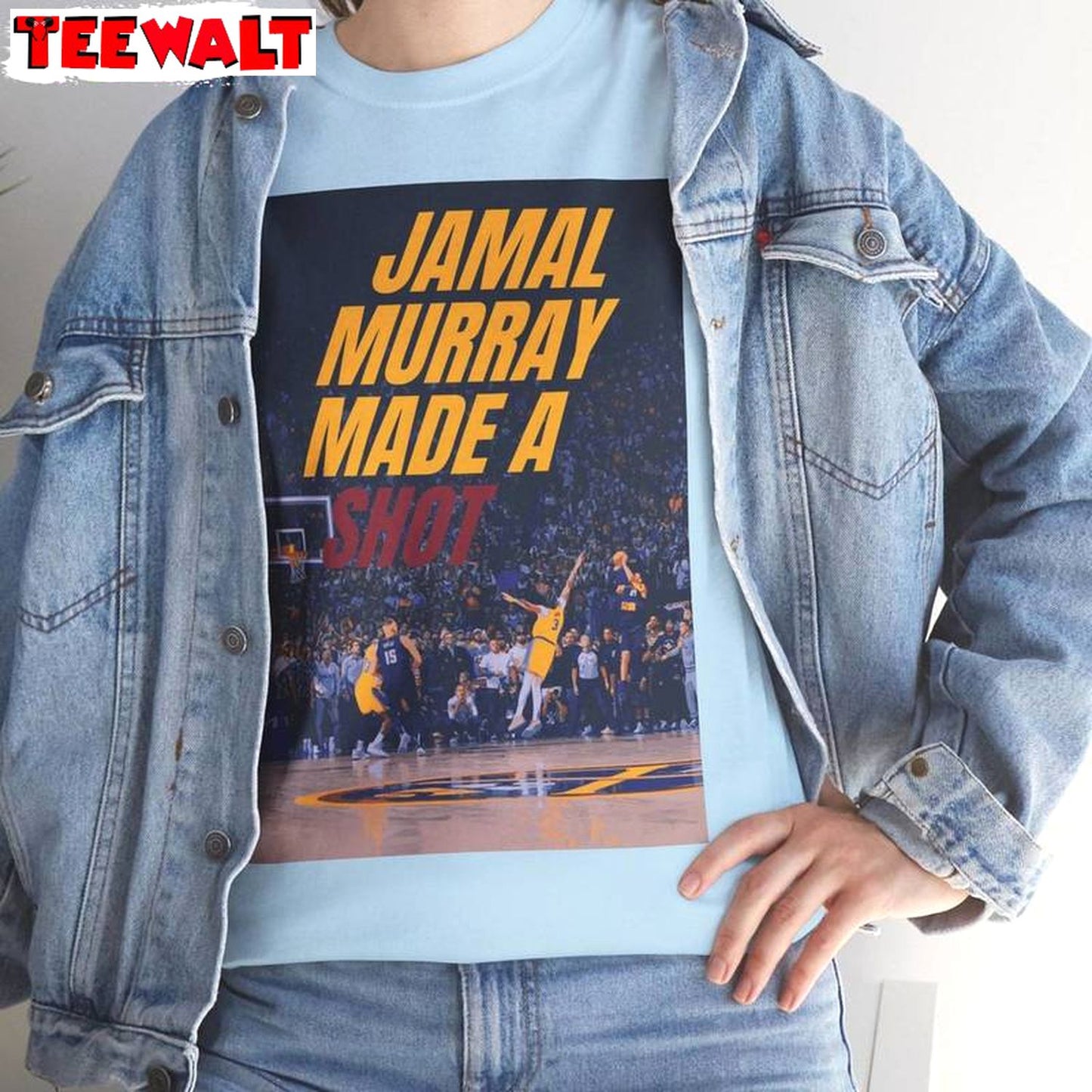 Jamal Murray Made A Shot Shirt, Buzzer Beater Unisex Hoodie Short Sleeve