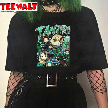 Vintage Bootleg Anime Tanjiro Demon Slayer Unisex T-Shirt