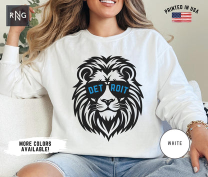 Detroit Football Gameday Sweatshirt  Retro Lion Sports