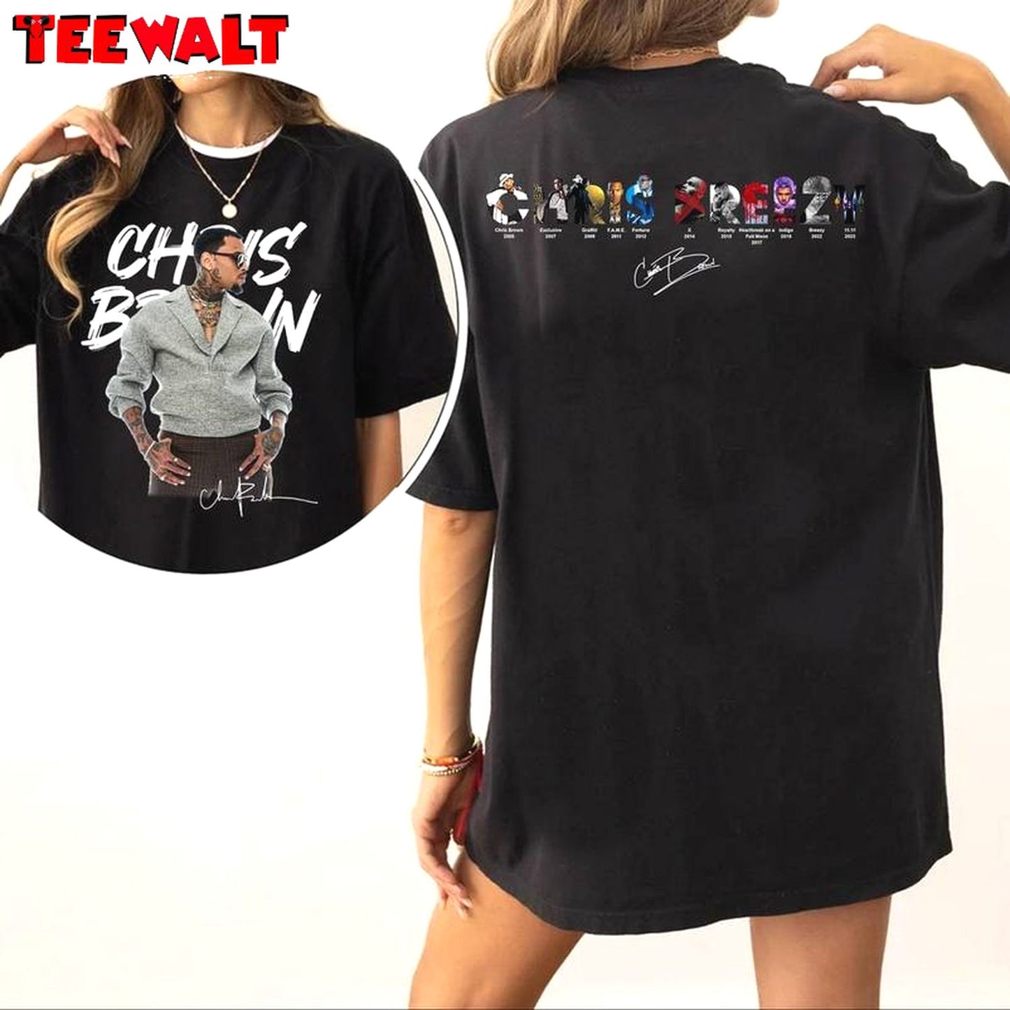 Cool Design Chris Brown Breezy Shirt, Unique Chris Brown Concert Crewneck Long Sleeve