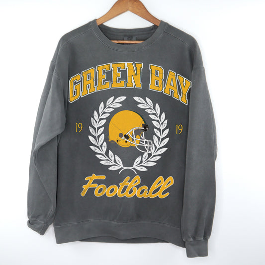 Green Bay Football Sweatshirt - Vintage Style Packer Varsity Shirt