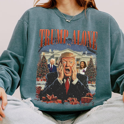 Funny Trump Home Alone Christmas Sweatshirt - Movie Shirt