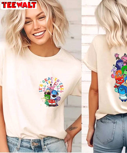 New Rare Everyday Is Full Of Emotions Shirt, Inside Out Inspired Crewneck Tee Tops