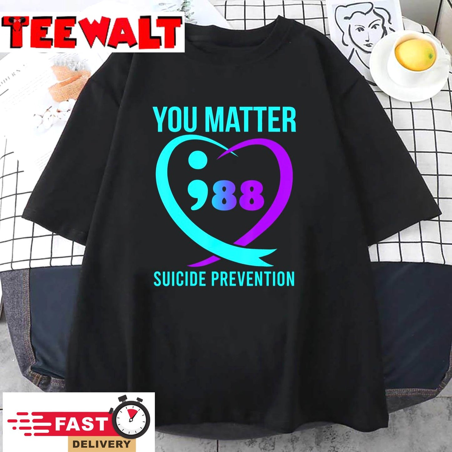 You Matter 988 Suicide Prevention Awareneess T-Shirt