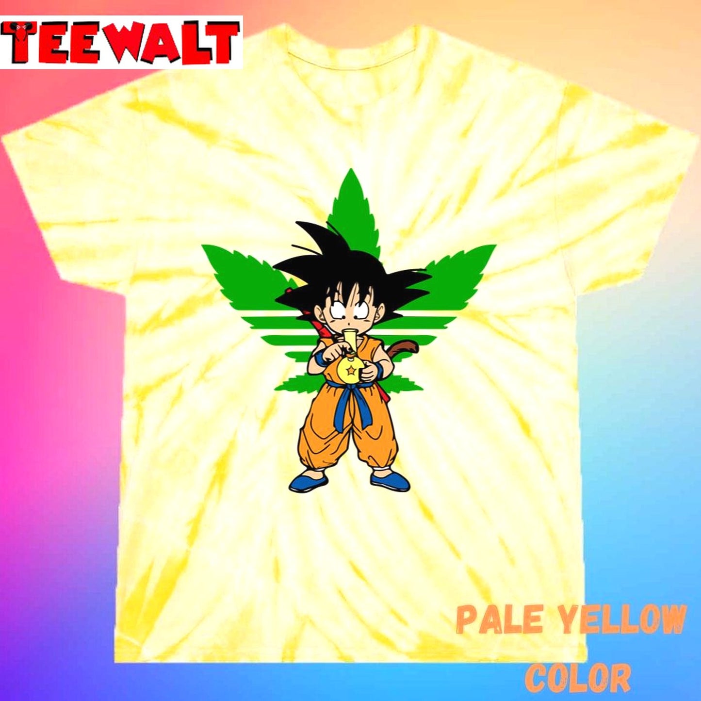 Goku Funny Canabis Unisex Tie Dye T-Shirt