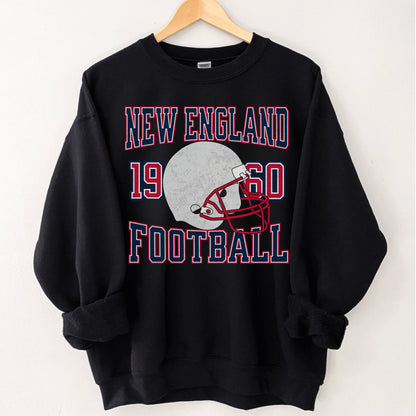 New England Football Sweatshirt, Vintage Patriot Crewneck Shirt