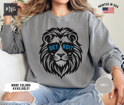 Detroit Football Gameday Sweatshirt  Retro Lion Sports