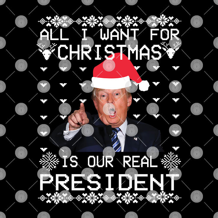 Donald Trump Christmas T Shirt All I Want For Christmas Is A New President