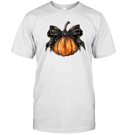 Coquette Stars Bow Pumpkin Teacher T-Shirt