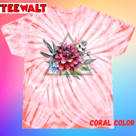 Geometric Dahlia Unisex Tie Dye Tee