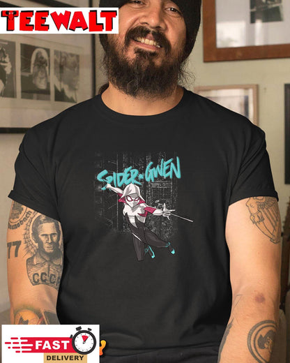 Spider-Gwen With City Background Unisex T-Shirt