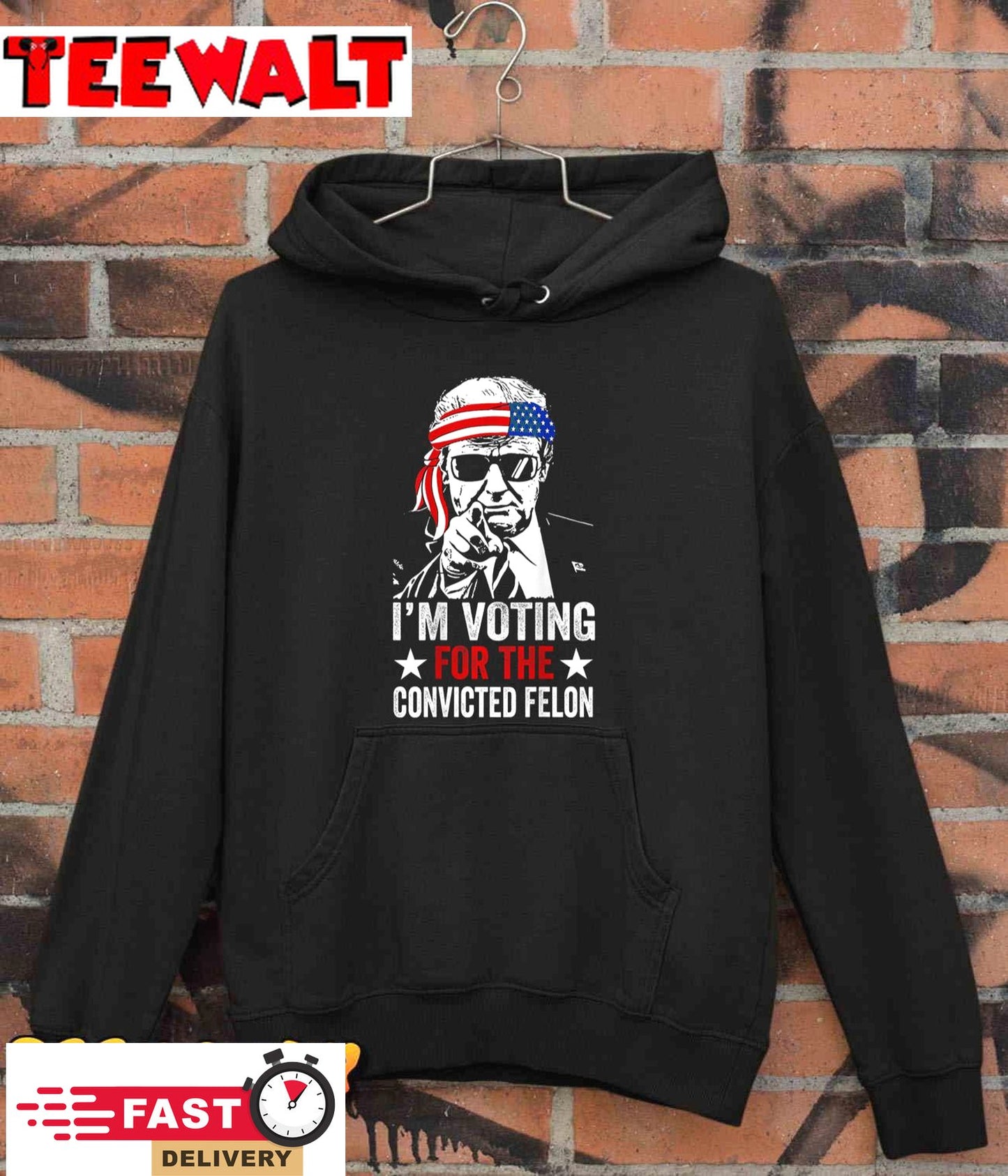 Trump 2024 Patriotic I'm Voting Convicted Felon T-Shirt