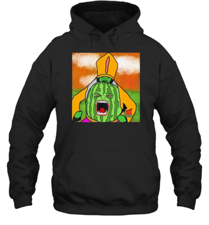 Drawing Painting Angry Watermelon Priest T-Shirt