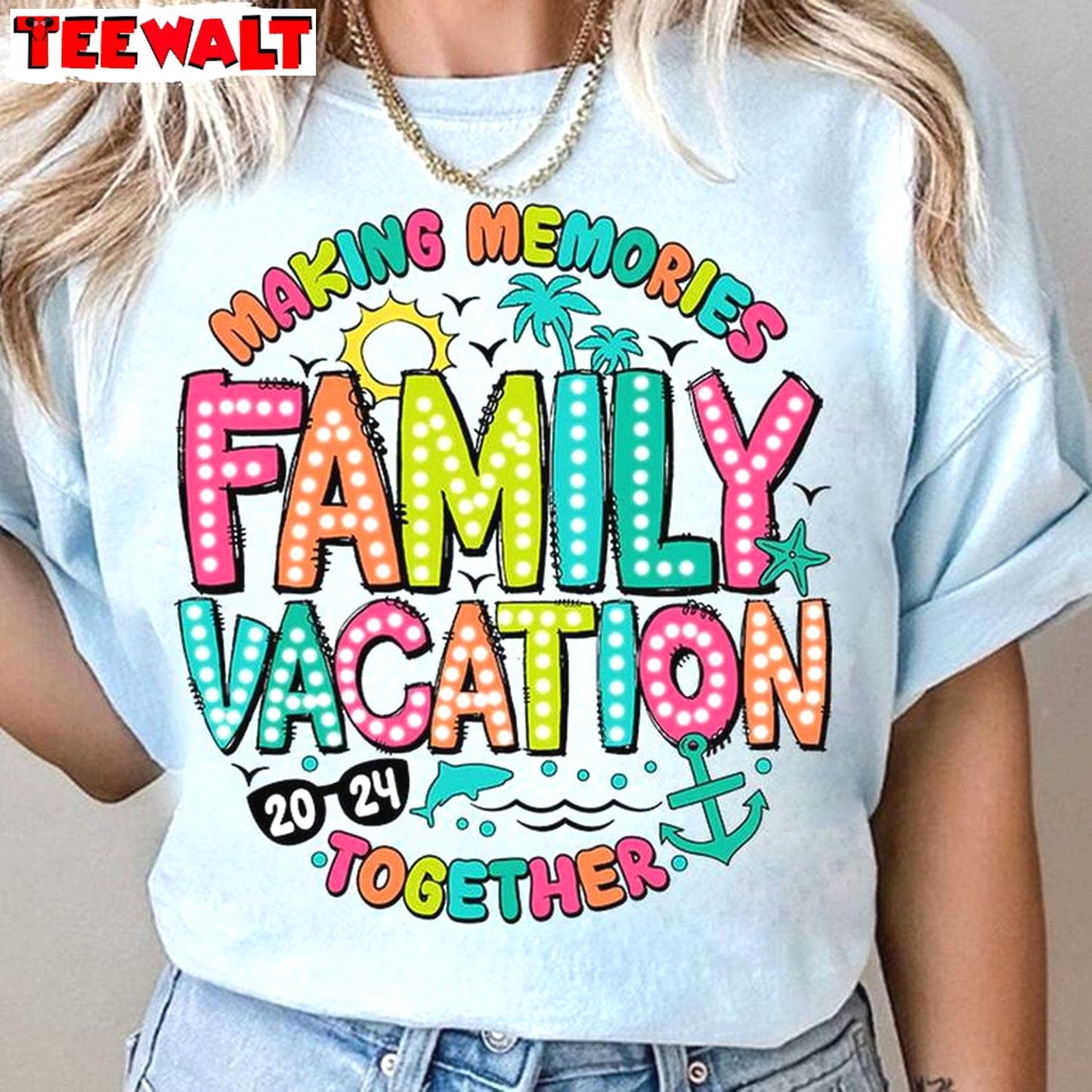 Creative Making Memories Together Sweatshirt , Fantastic Family Vacation 2024 Shirt Long Sleeve