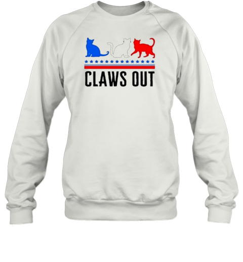 Claws Out Kamala Harris Cat Lady 2024 Feminine Women Voting T-Shirt