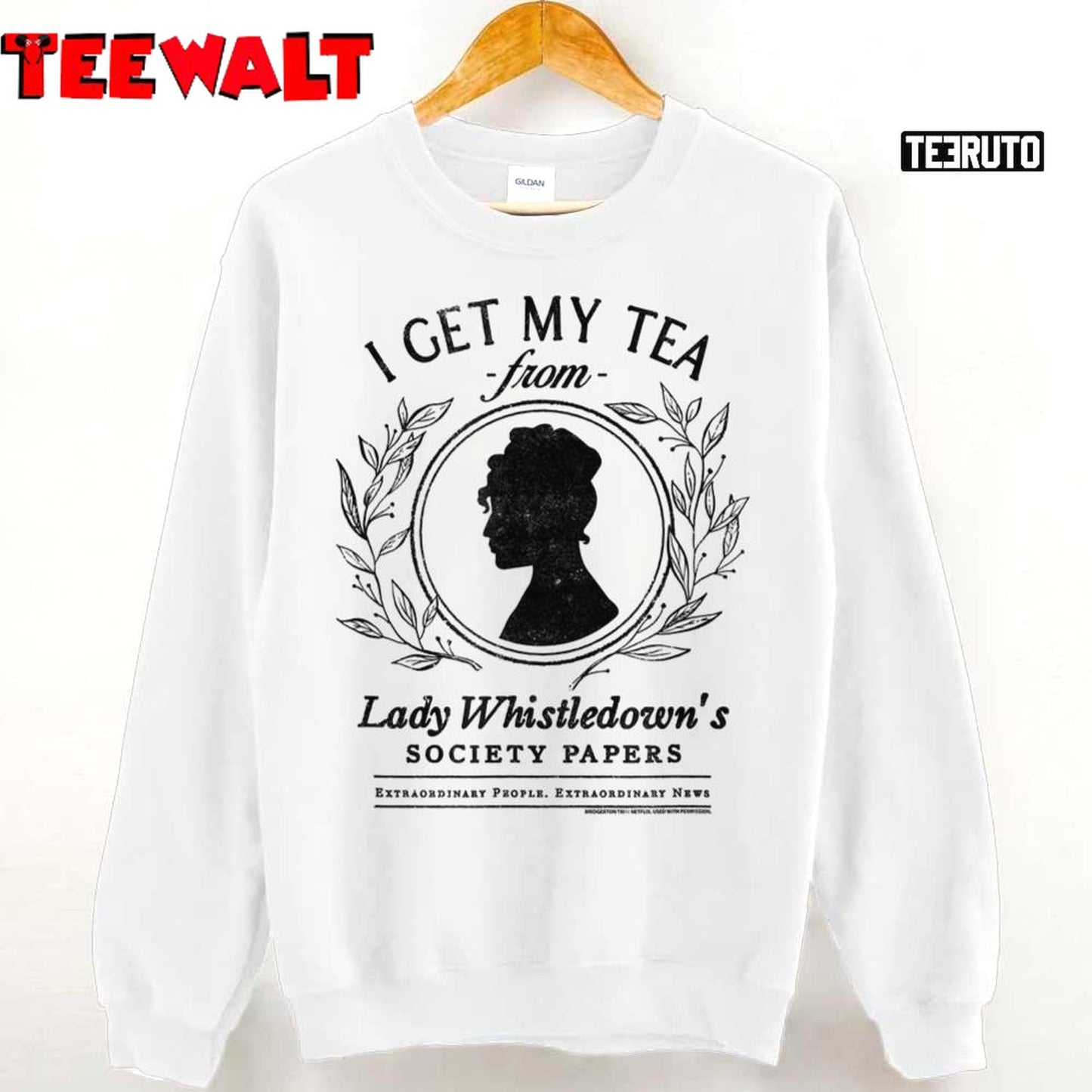 I Get My Tea From Lady Whistledown's Society Papers Bidgertons Movie Vintage Unisex Sweatshirt