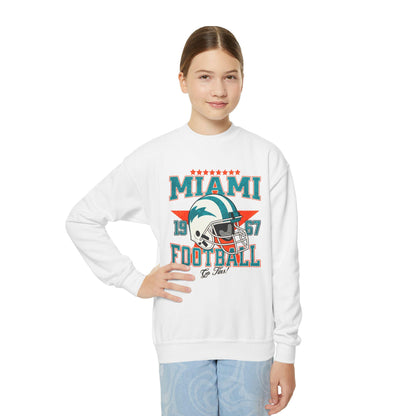 Miami Football Youth Sweatshirt - Retro Game Day Football Apparel