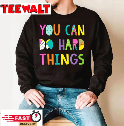 You Can Do Hard Thing Vintage Teacher Back To School T-Shirt