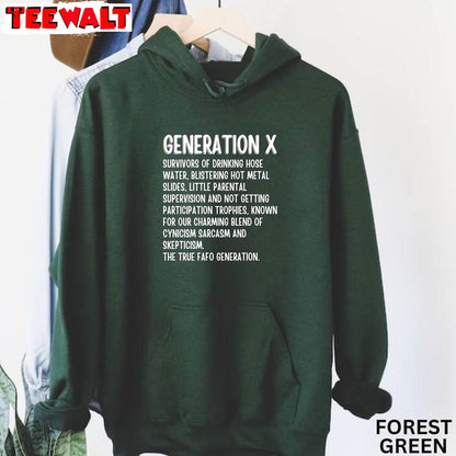 New Rare Generation X Sweatshirt , Groovy Gen X Shirt Unisex Hoodie