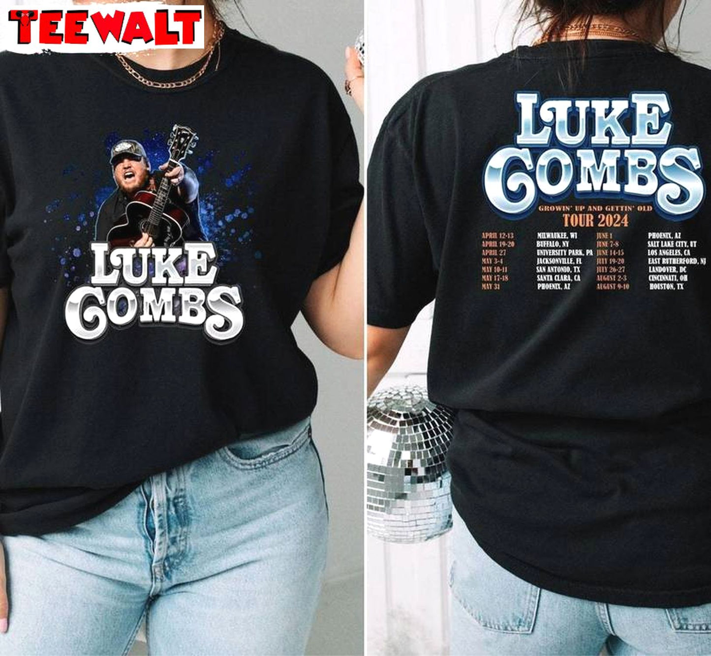 Limited Luke Combs World Tour Shirt, Luke Combs Groovy Unisex Hoodie Crewneck