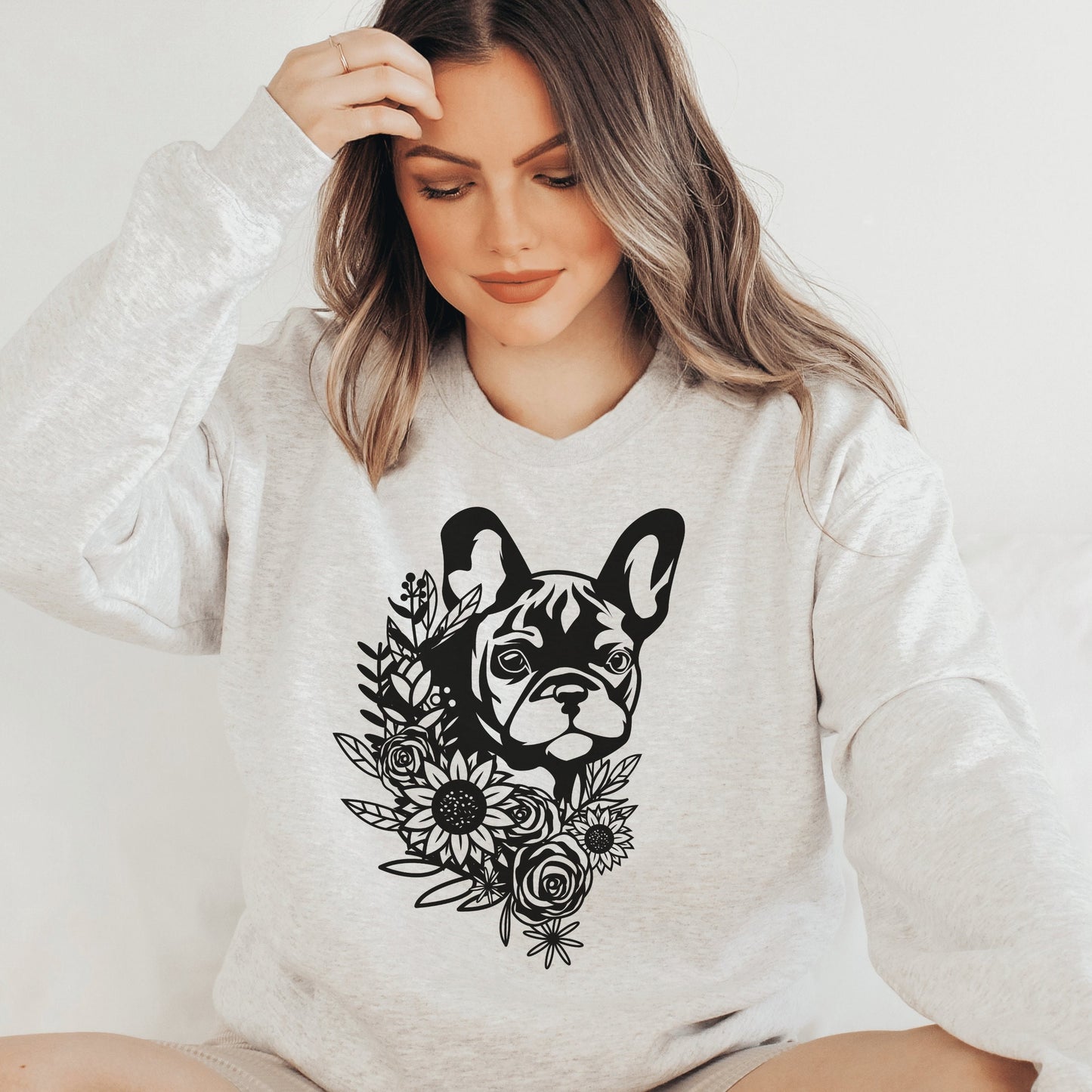 Frenchie Sweatshirt For Bulldog Moms - Dog Lover & Dog Mama Shirt