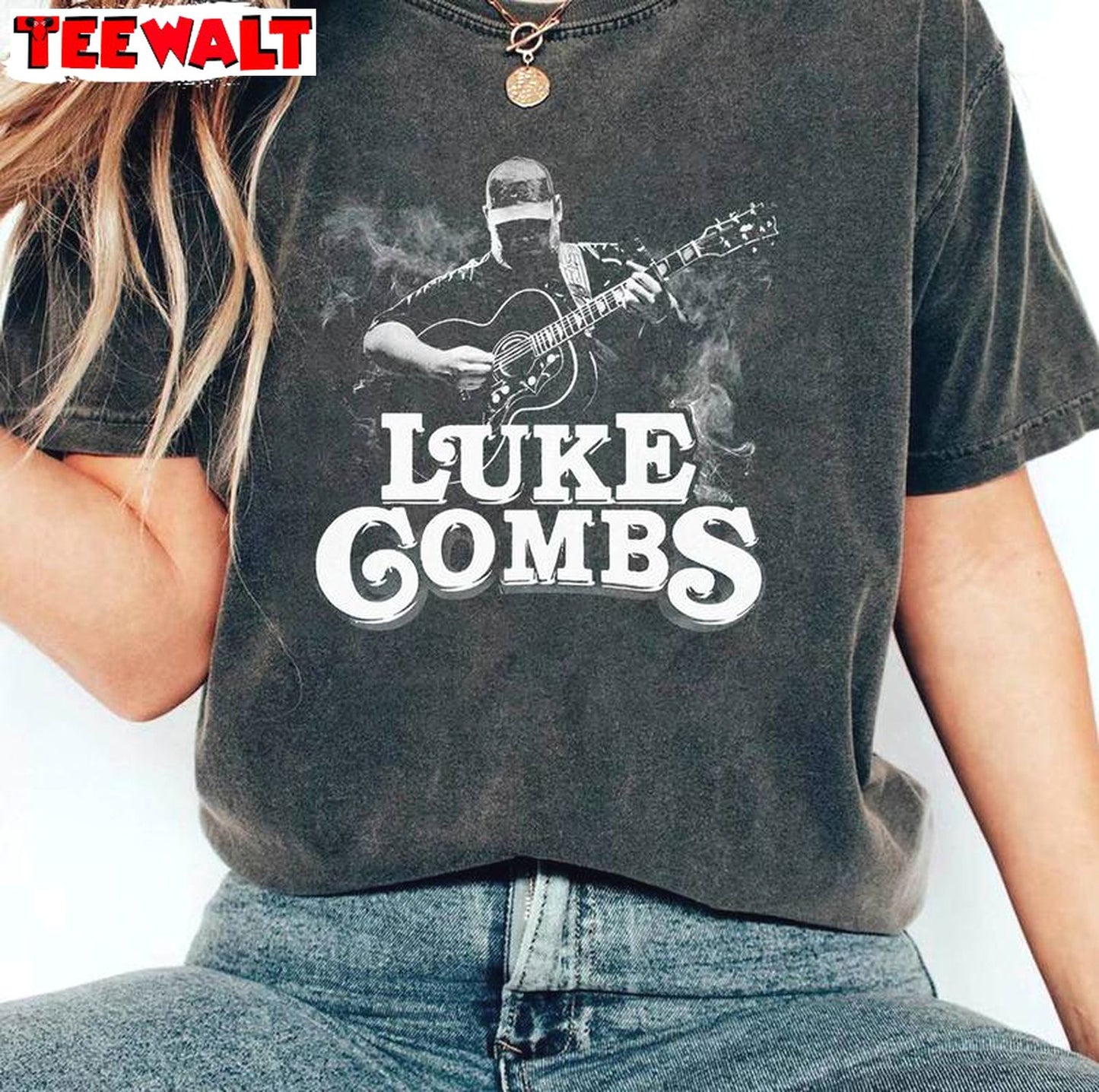 Retro Luke Combs World Tour Shirt, New Rare Western Short Sleeve Crewneck