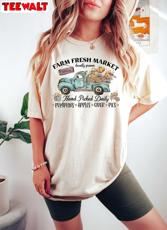 Fall Farm Fresh Pumpkins Sweatshirt, Thanksgiving Shirt