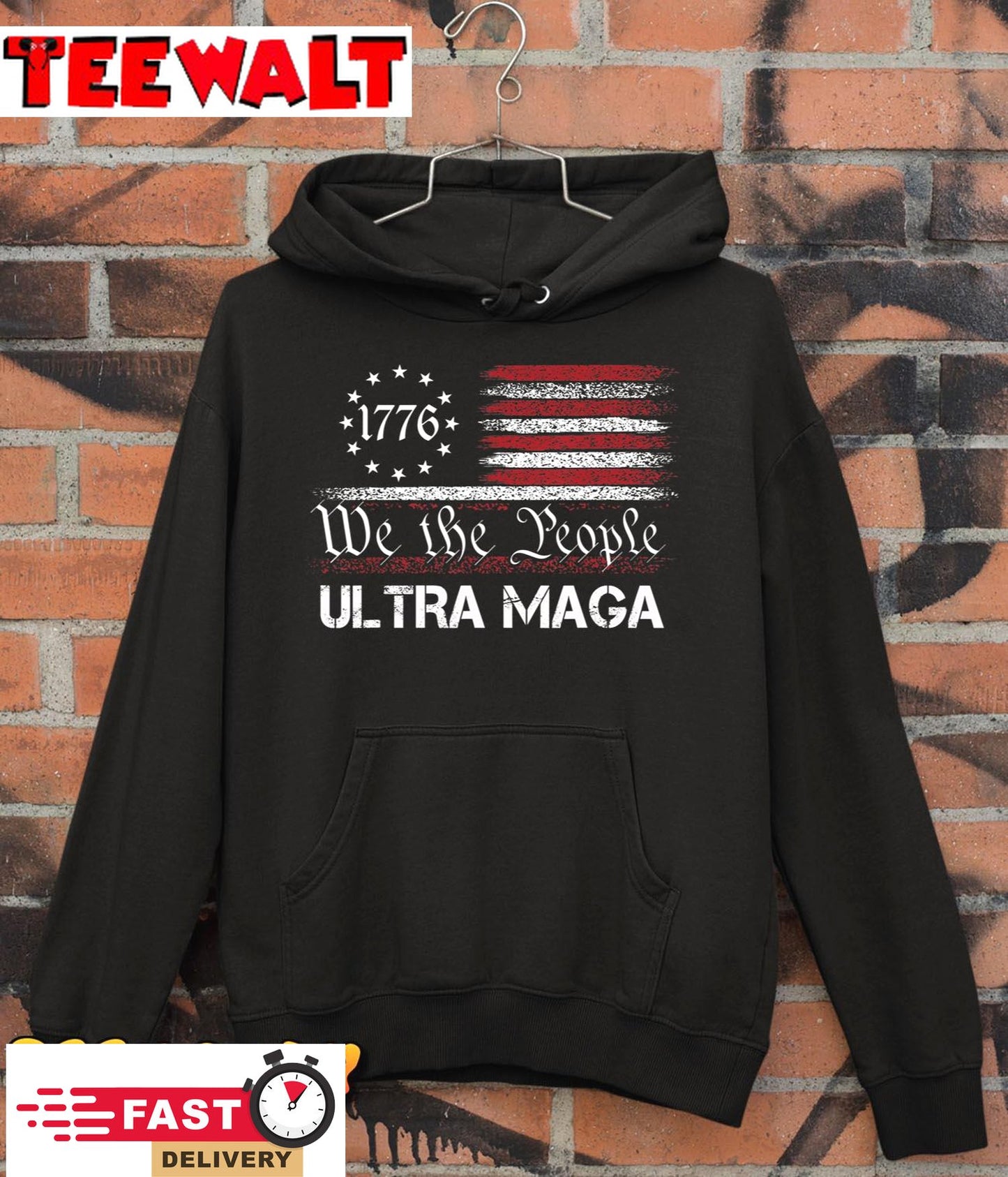 Ultra MAGA - We The People Republican USA Flag Vintage T-Shirt