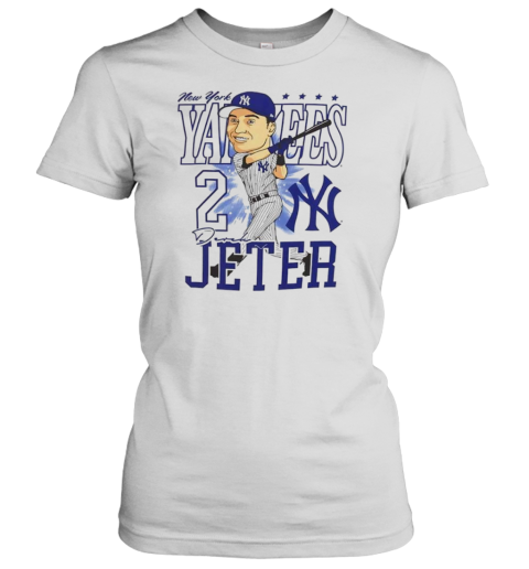 New York Yankees Derek Jeter #2 Slugger Swing Caricature T-Shirt