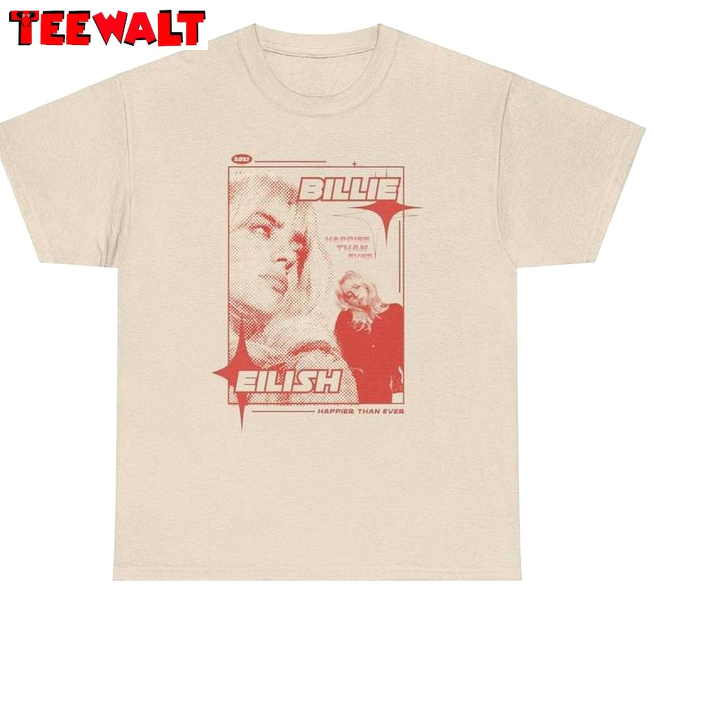 New Rare Billie Eilish Shirt, Must Have Bad Guy Short Sleeve Crewneck