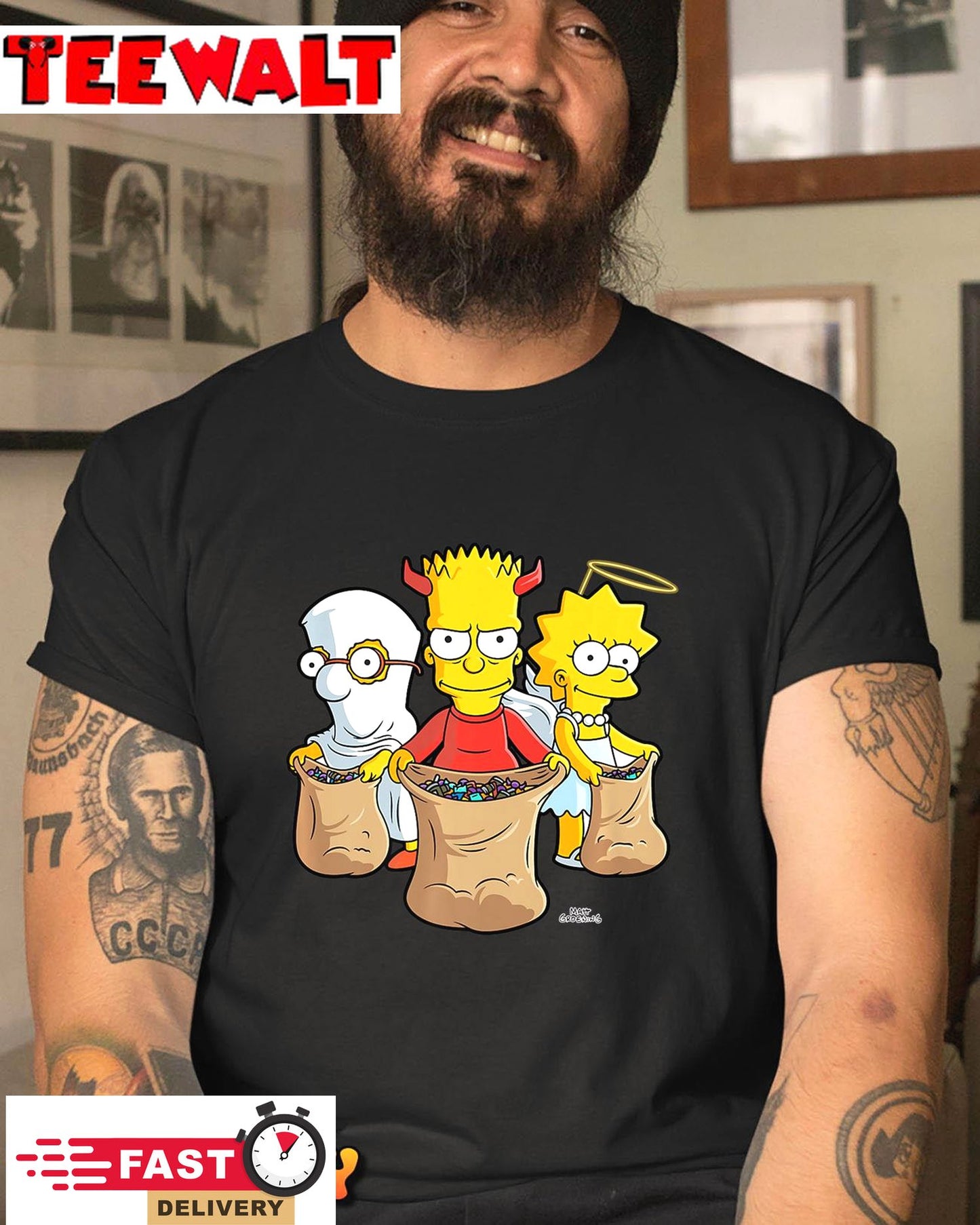 The Simpsons Trick or Treat Treehouse of Horror Halloween Premium T-Shirt