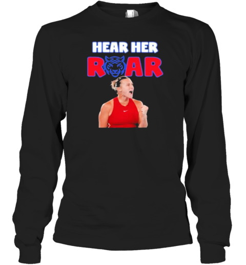 Hear Her Roar Sabalenka Tennis Open 2024 T-Shirt