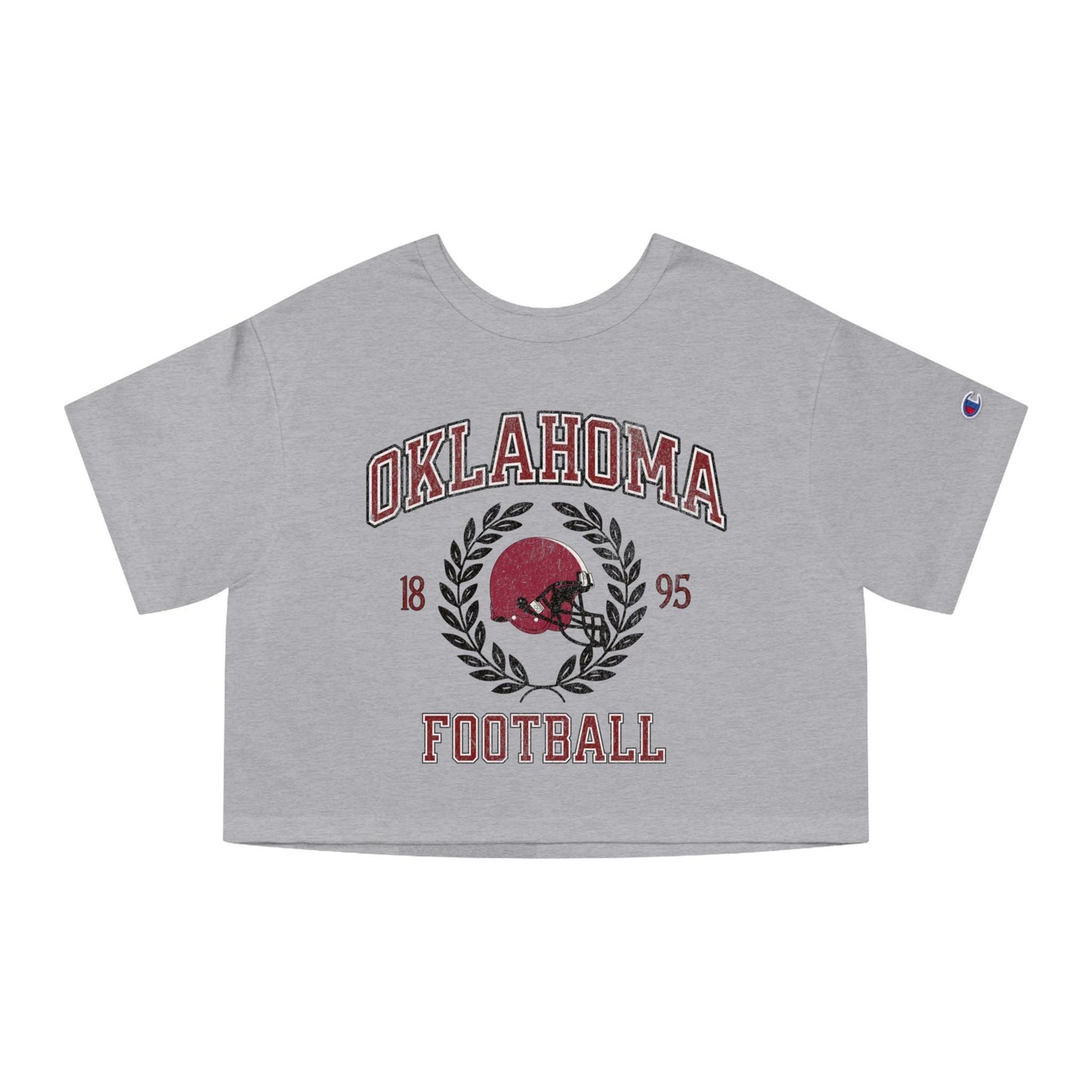 Oklahoma Football Baby Tee Crop Top - College Game Day Varsity Shirt