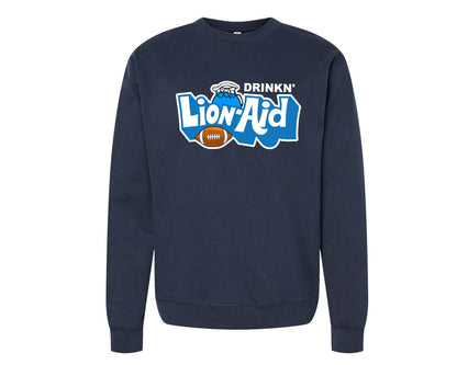 Drinkn' Lion-Aid Crewneck Sweatshirt - Adult & Tall Sizes