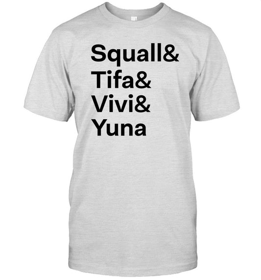 Ben Starr Wearing Squall& Tifa& Vivi& Yuna Shirt