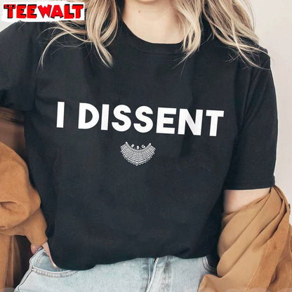 Cool Design Feminism Saying Unisex Hoodie, New Rare I Dissent