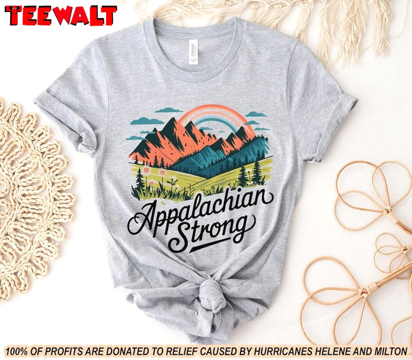 Appalachian Strong Western Shirt, Hurricane Helene Motivational Tshirt