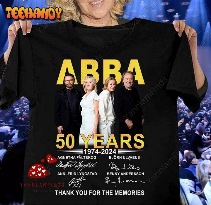 ABBA 50 Years Anniversary 2024 Tour 90s Vintage Shirt