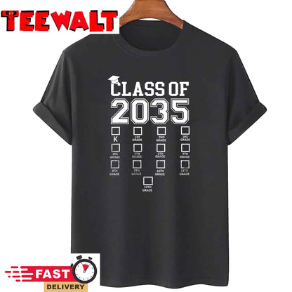 Class Of 2035 First Day Of School Grow With Me Graduation T-Shirt