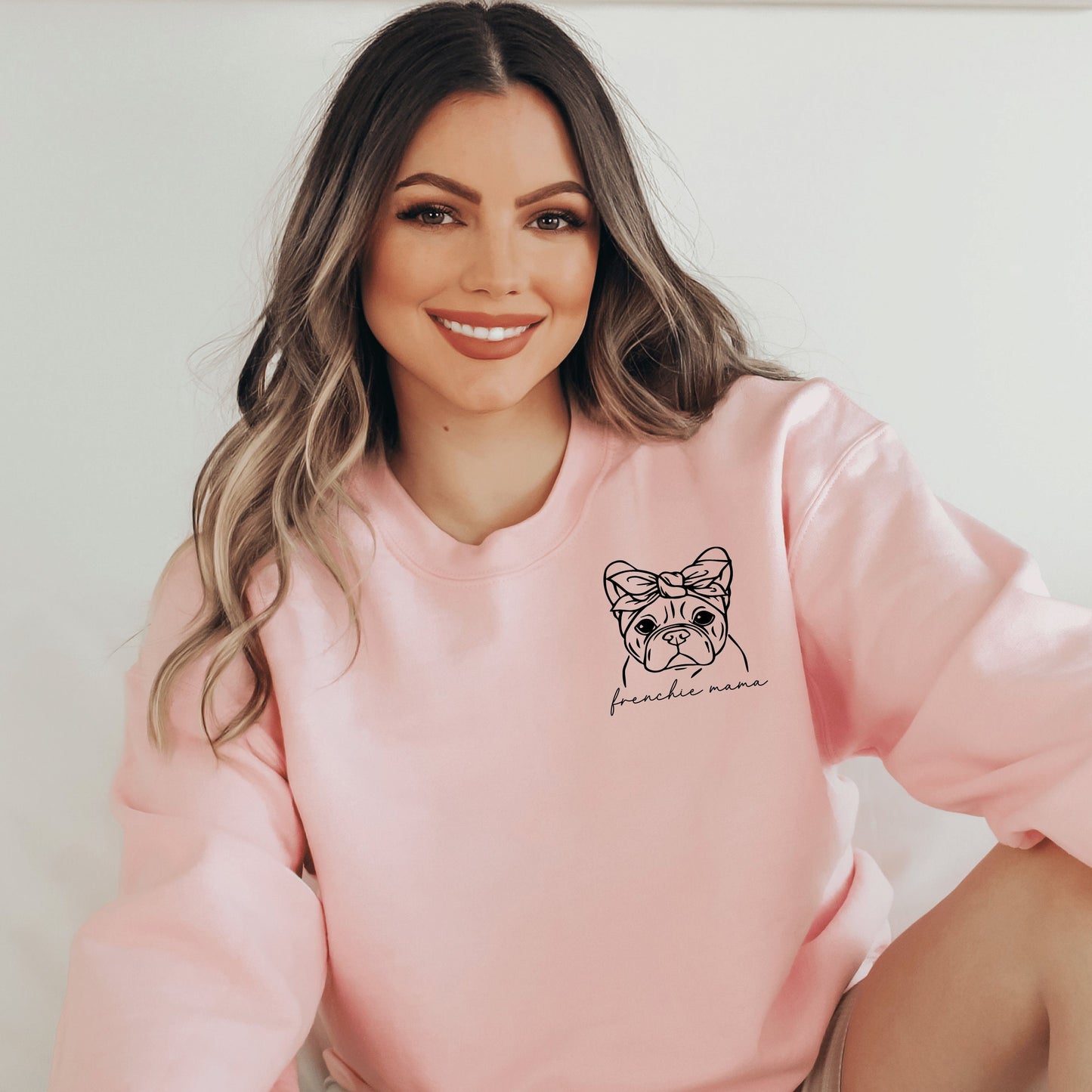 Frenchie Mama Pocket Sweatshirt - Dog Mom, Bulldog & French Bulldog Lover