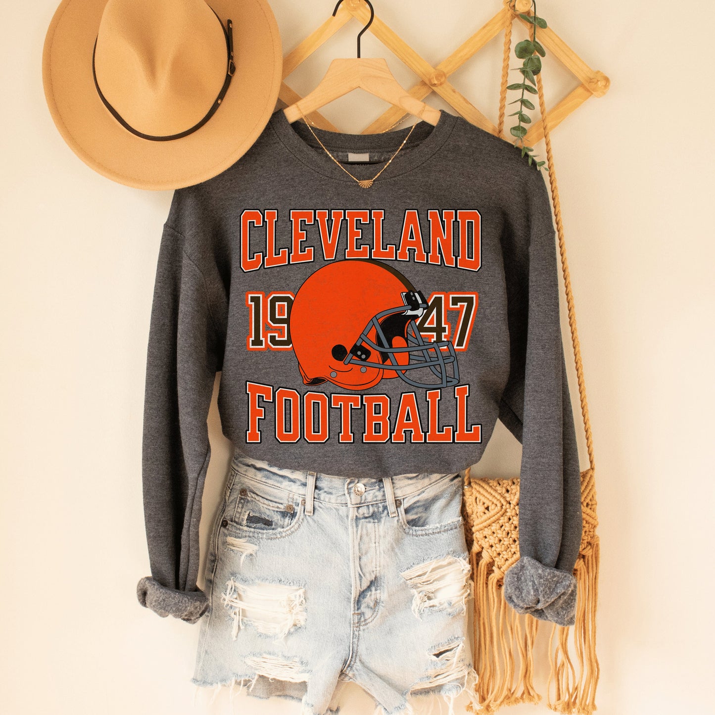 Cleveland Football Sweatshirt - Fan Crewneck Shirt For Cleveland Fans