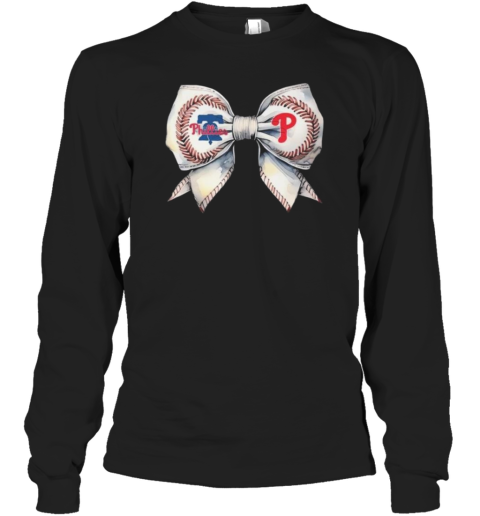 Philadelphia Phillies Bow In Love Baseball Girl 2024 T-Shirt