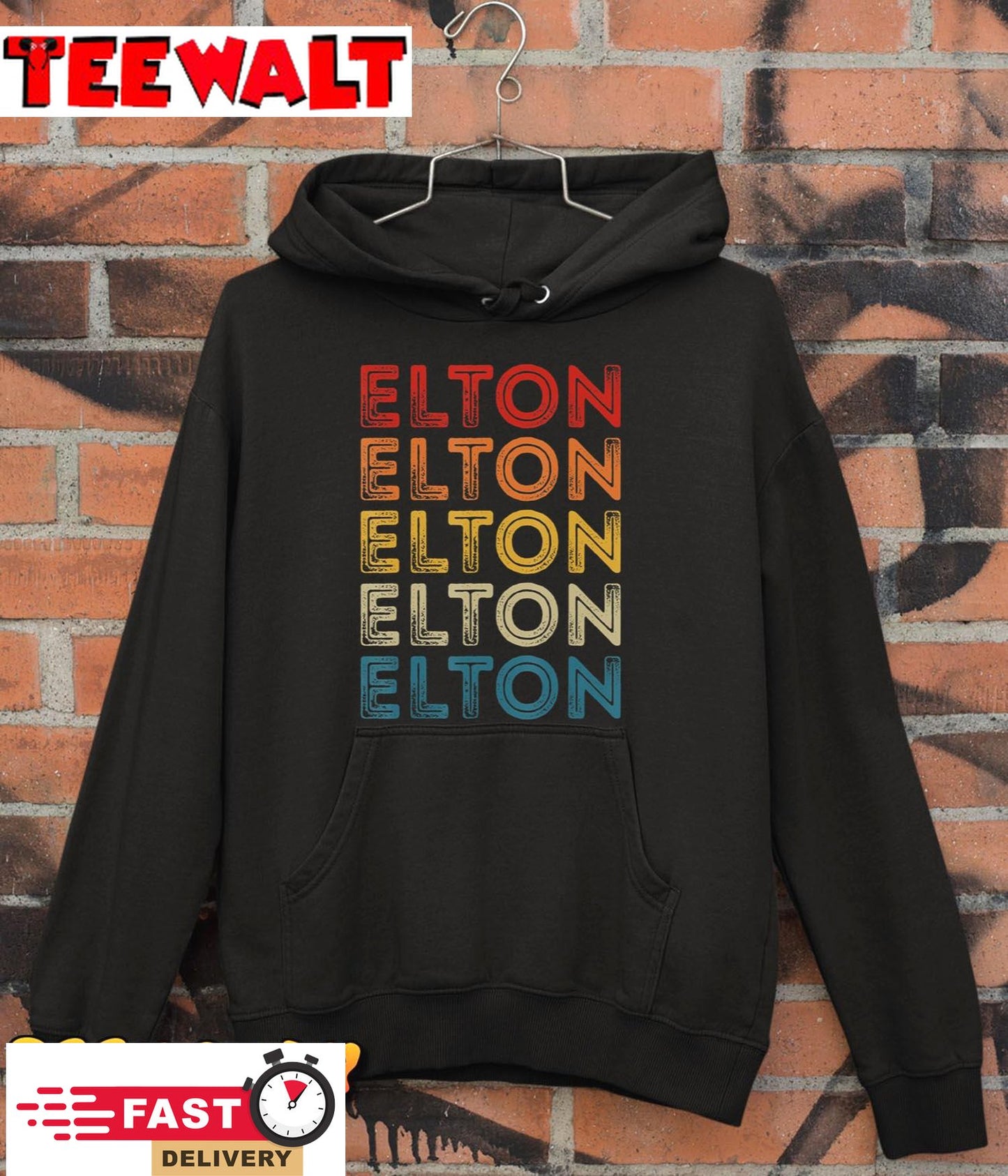 Vintage Elton retro personalized gift design name T-Shirt