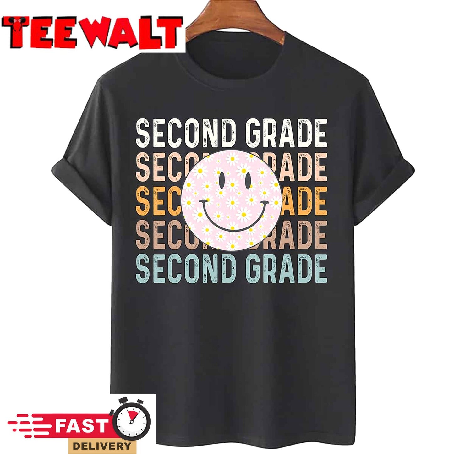 Second Grade Vintage Retro 2nd Grade Back To School Teacher T-Shirt