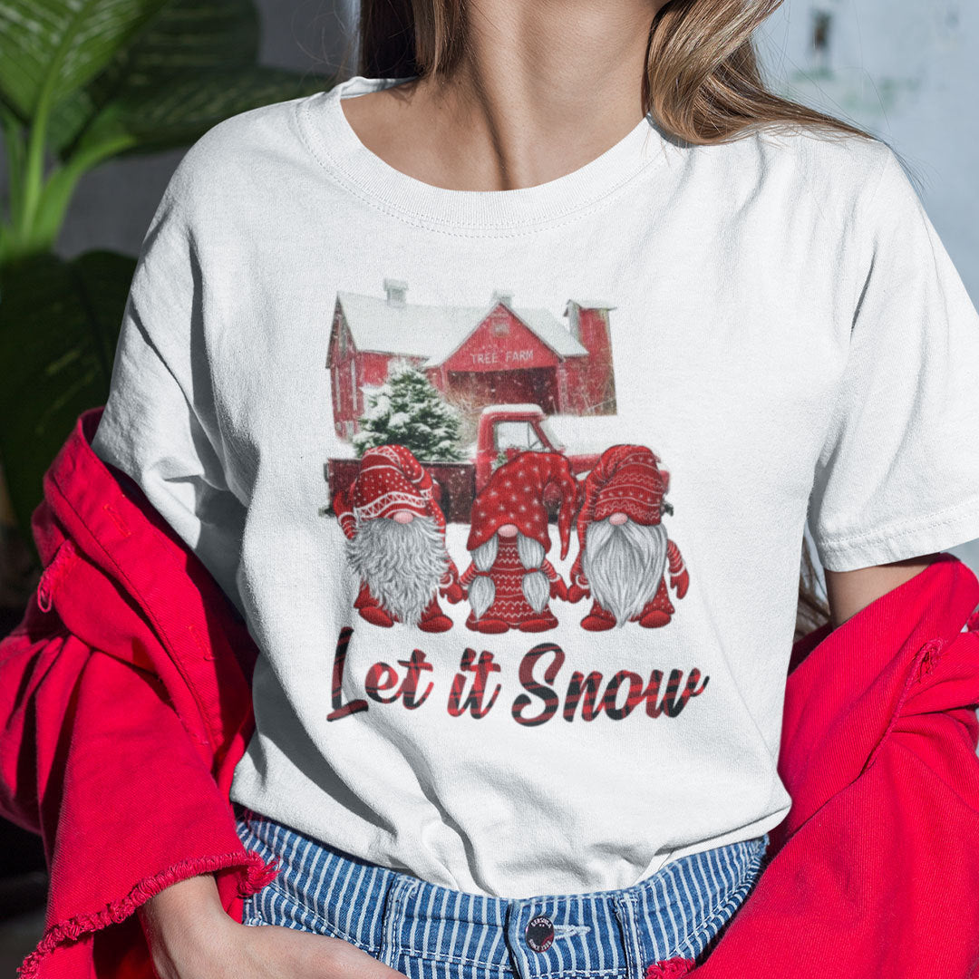 Gnomes Let It Snow Christmas Shirt